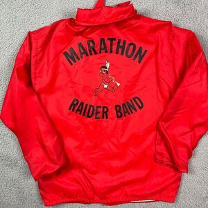 Vintage Marathon City Raider Band Coat Trombone High School‎ Red Jacket Sz M
